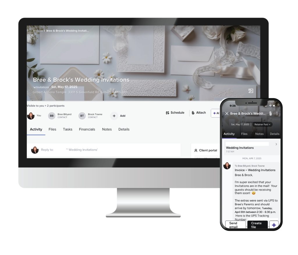 Client Portal (Web, Phone, Tablet (anywhere you access the internet)