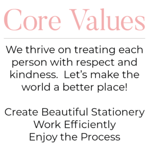 We thrive on treating each person with respect and kindness. Let's make the world a better place! Create Beautiful Stationery Work Efficiently Enjoy the Process